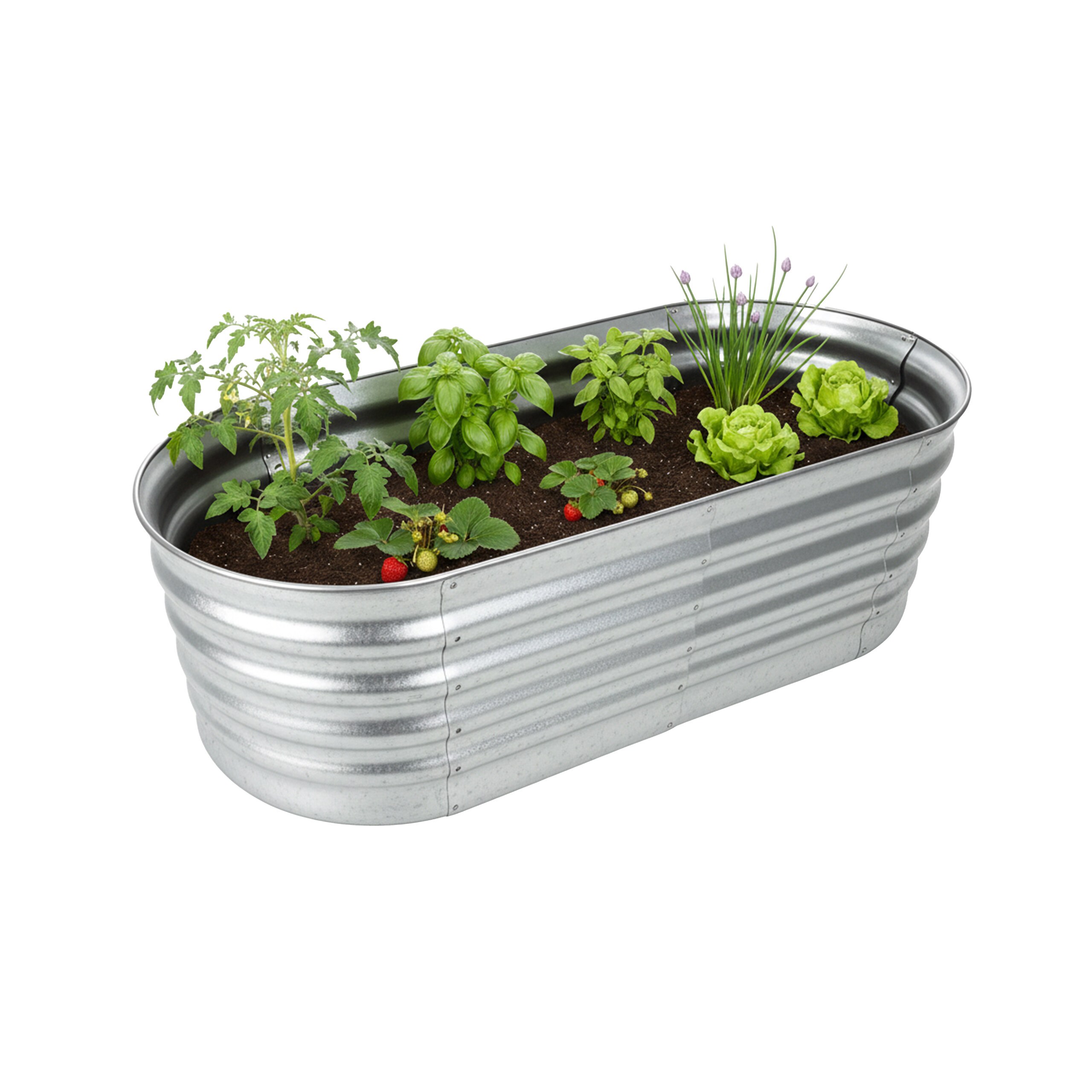 Raised Bed In Silver - (w)150 X (h)45 X (d)60 Cm