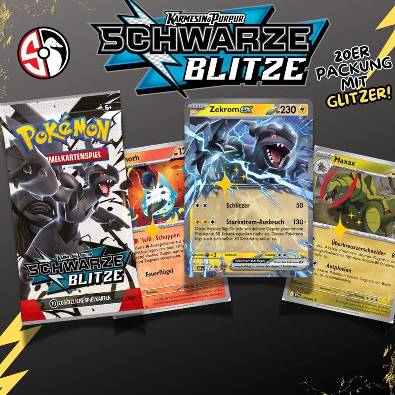 E-shop Pokémon Schwarze – Kartenpaket (20 Karten) – Deutsch