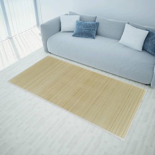 rectangular bamboo rug 120 x 180 cm natural