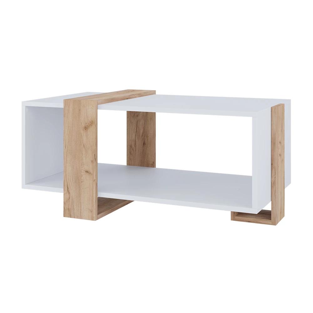 Image of Aven Coffee Table In White/ 91.5 X 52 Cm The Living Room Table With Storage Table With Shelf Side Table For The Living Room The Room Table Chipboard, 16 Mm