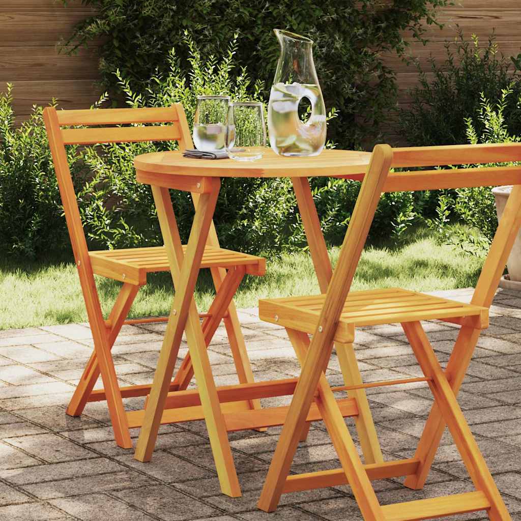 Image of Vidaxl Garden Furniture Folding Table Garden Table Acacia Wood Table Patio Table Collapsible Furniture Patio Surface Contemporary Table Lightweight Table Uv-resistant Table