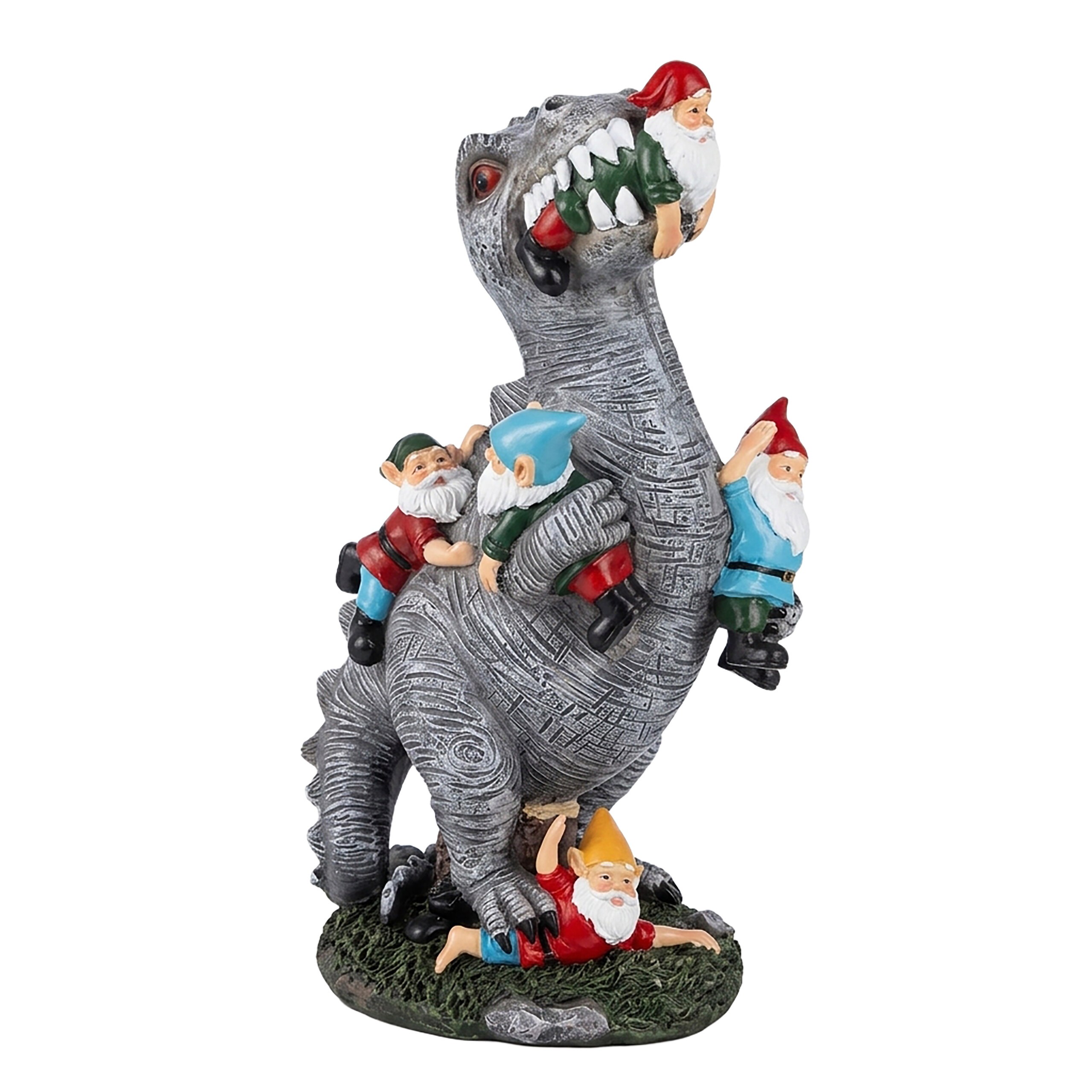 Garden Figure "dinosaur Garden Gnomes" In Colorful