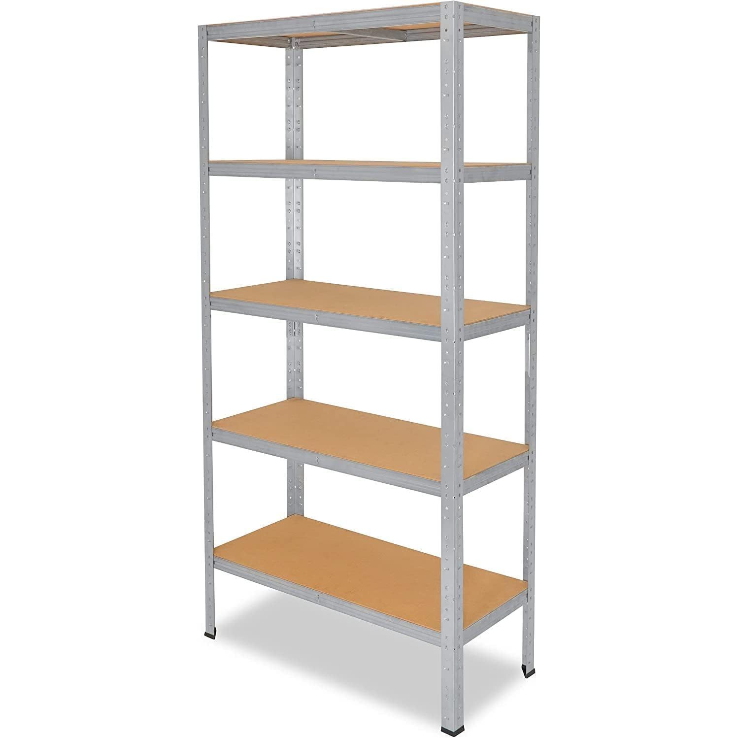 TEMU Aerregi 180x70x30 Metal Shelf With 5 Heavy-duty Shelves, -plated, With A Load Capacity Of 100kg Per Shelf, For Garage, Storage Room Or Workshop.
