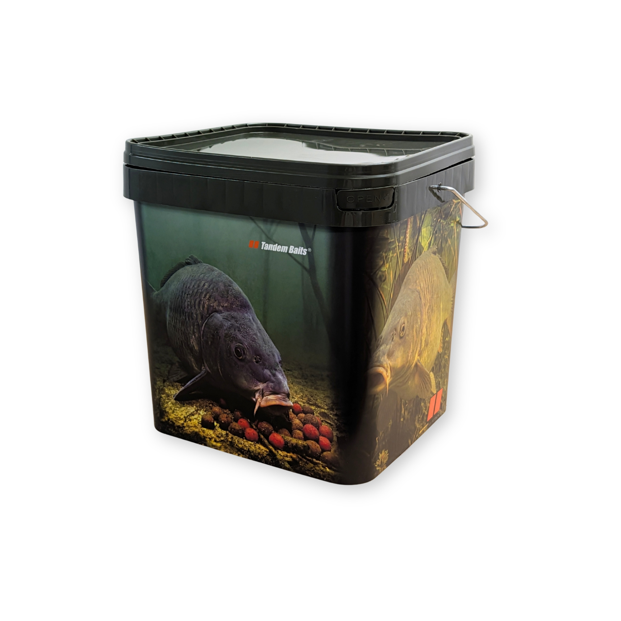 TEMU Seau à carpes - Rectangulaire 17 L pour poissons, accessoires de pêche, leurres et appâts pour le stockage, pour siège, leurres tandem, durable,