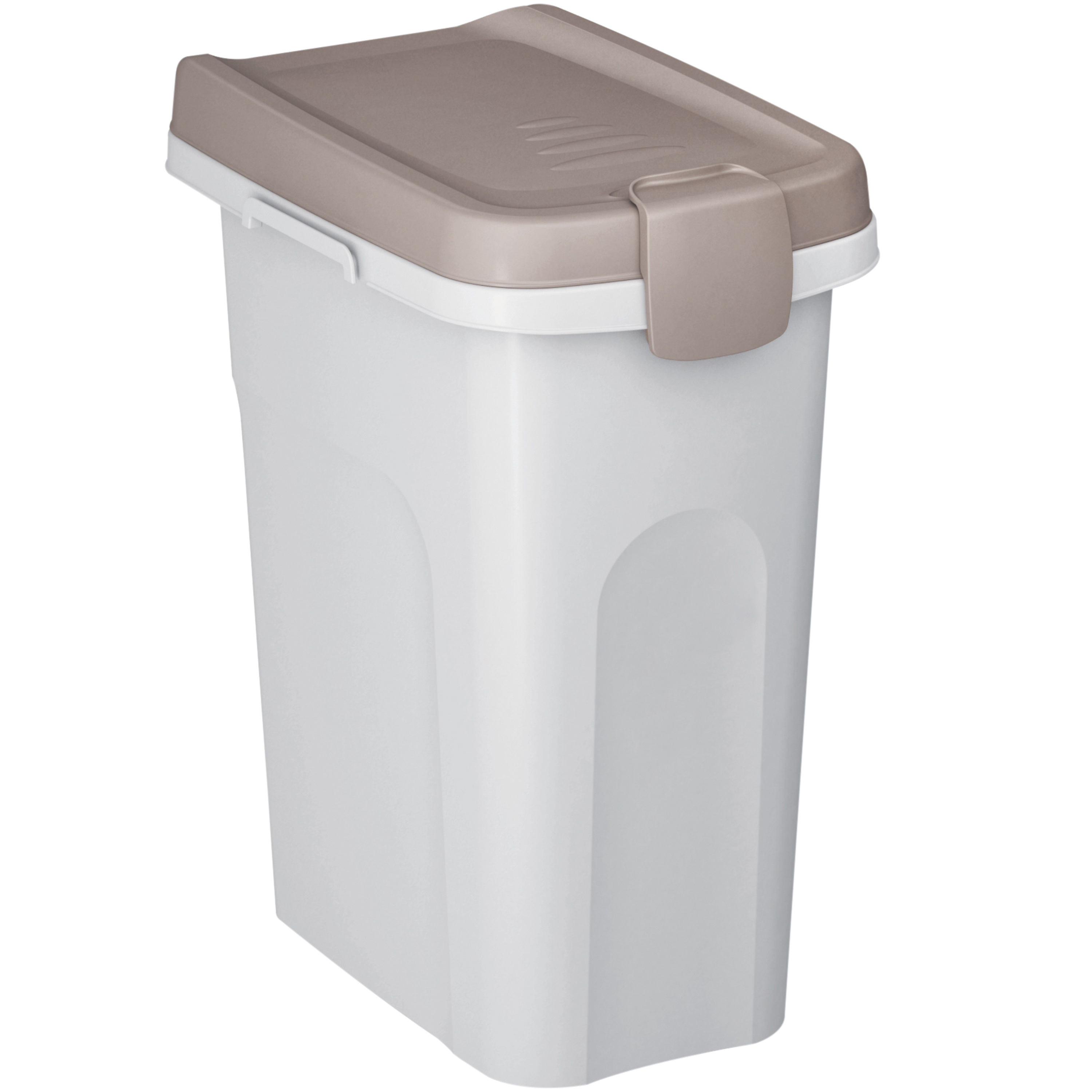 15 Liter White-taupe Trash Can 33x22x41cm - Odor-proof With Rubber Lid, Closablewaste Bin, Diaper Pail, Changing Table Bin, Hygiene Bin, Cat Litter Bin, Kitchen Compost Bin