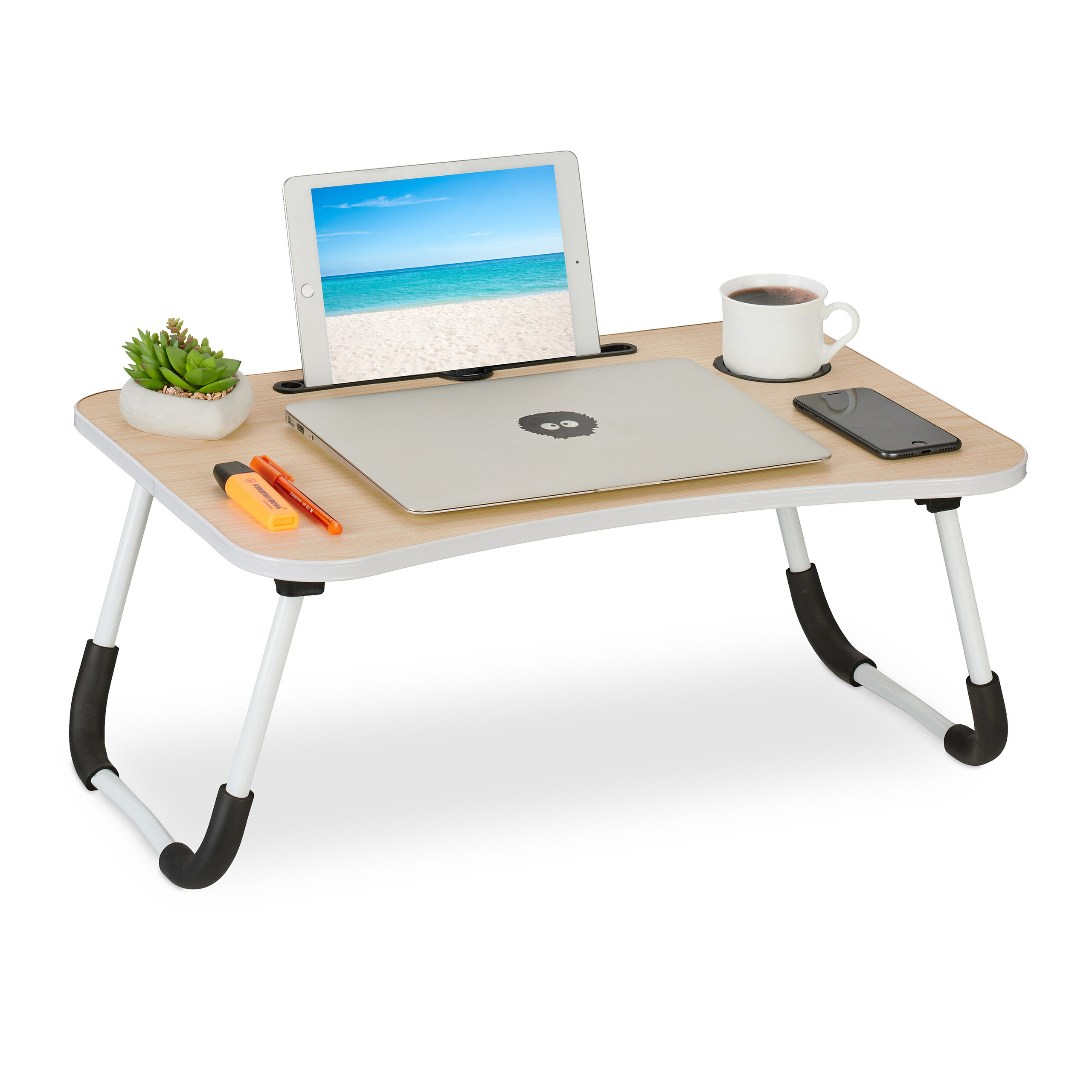 Laptop Table In Natural/ - (w)63 X (h)26 X (d)40 Cm
