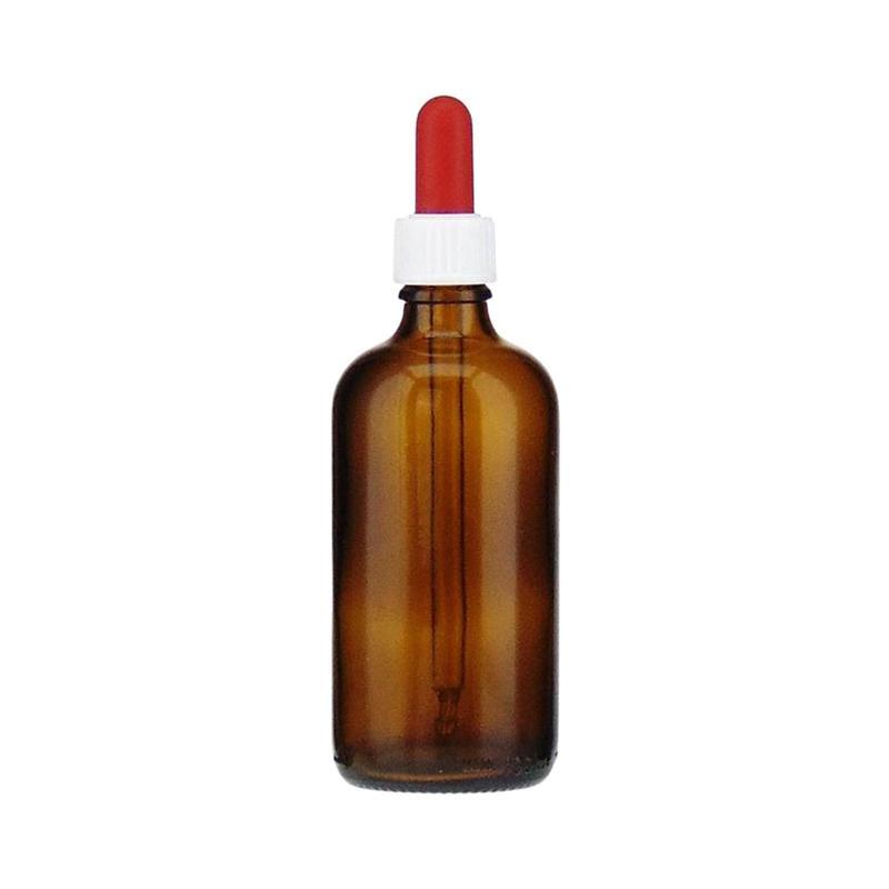 Image of 100ml Empty Brown Medicine Bottle With Pipette