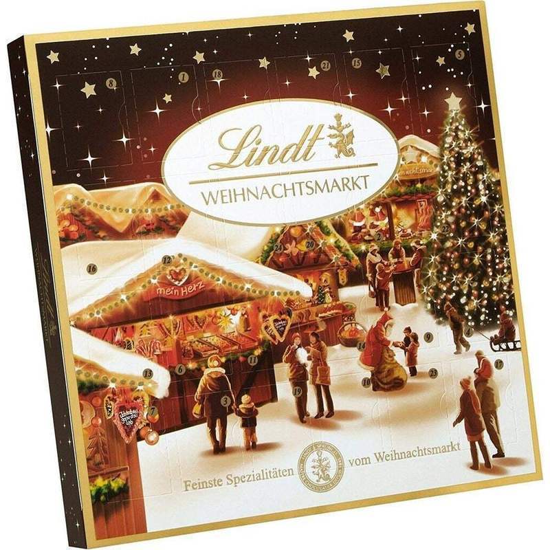 Image of Lindt Mini Tabletop Advent Calendar Christmas Market 115 G