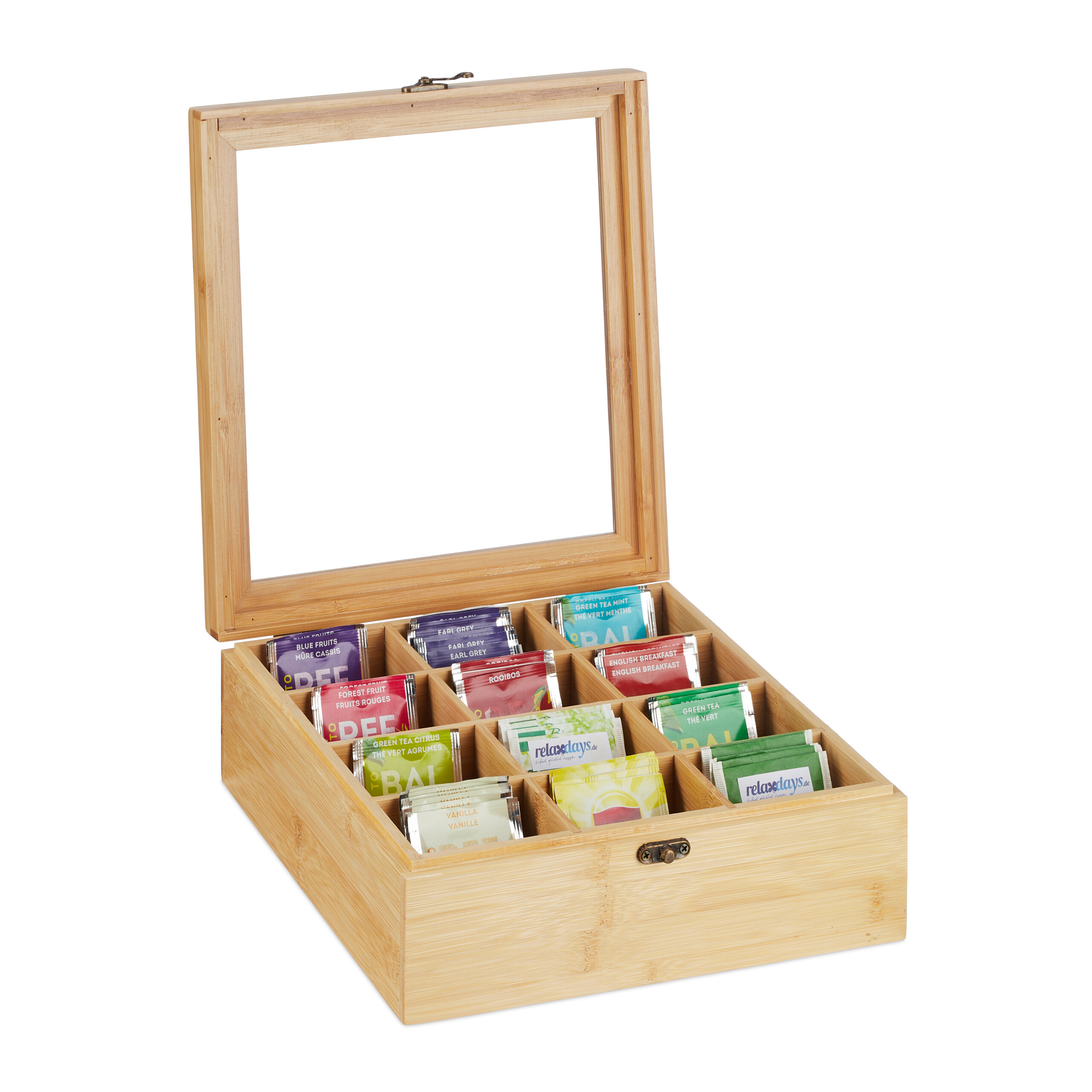 Tea Box In Natural - (w)26.5 X (h)9.5 X (d)28.5 Cm