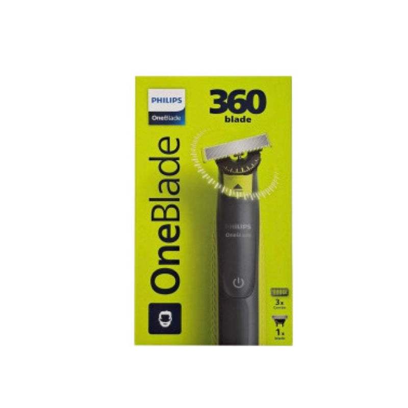 Philips OneBlade 360 Beard Trimmer for Face with 3 click-on stubble combs - Trim, Edge, Shave, QP2724/23
