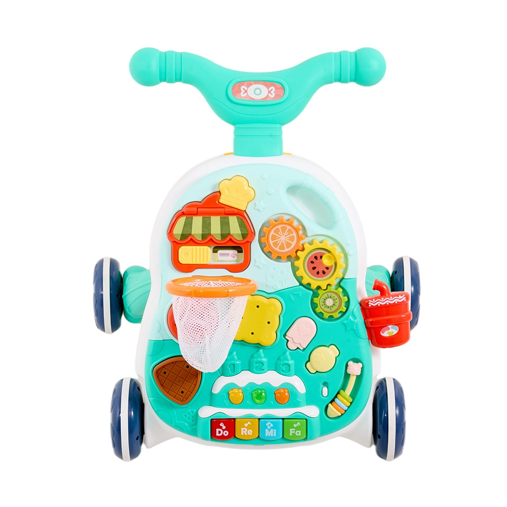 2 in 1 Baby Walker and Stroller with Anti-Roll Feature