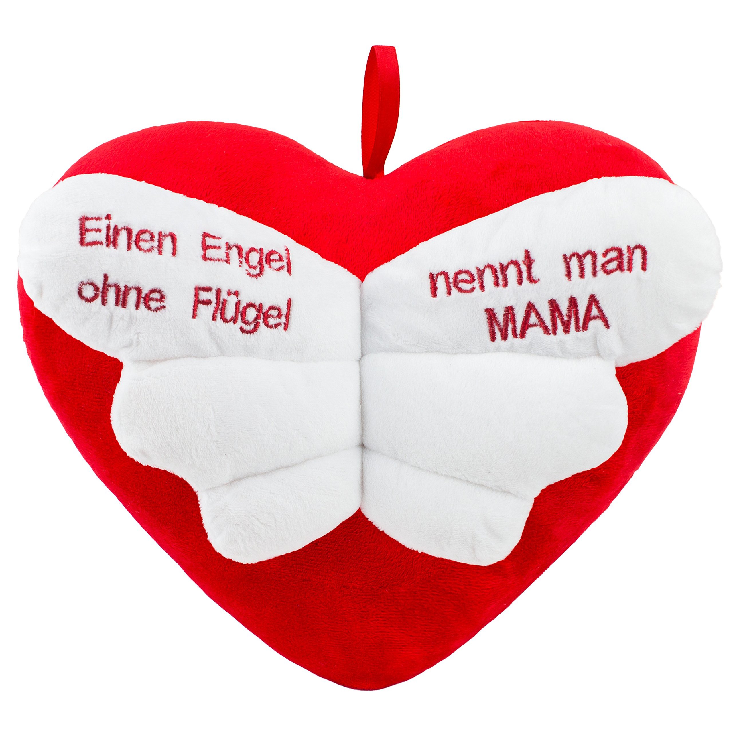 Image of Brubaker -shaped Pillow - An Without Wings Is Called Mom - Red 32 Cm - Embroidered Heart Cushion