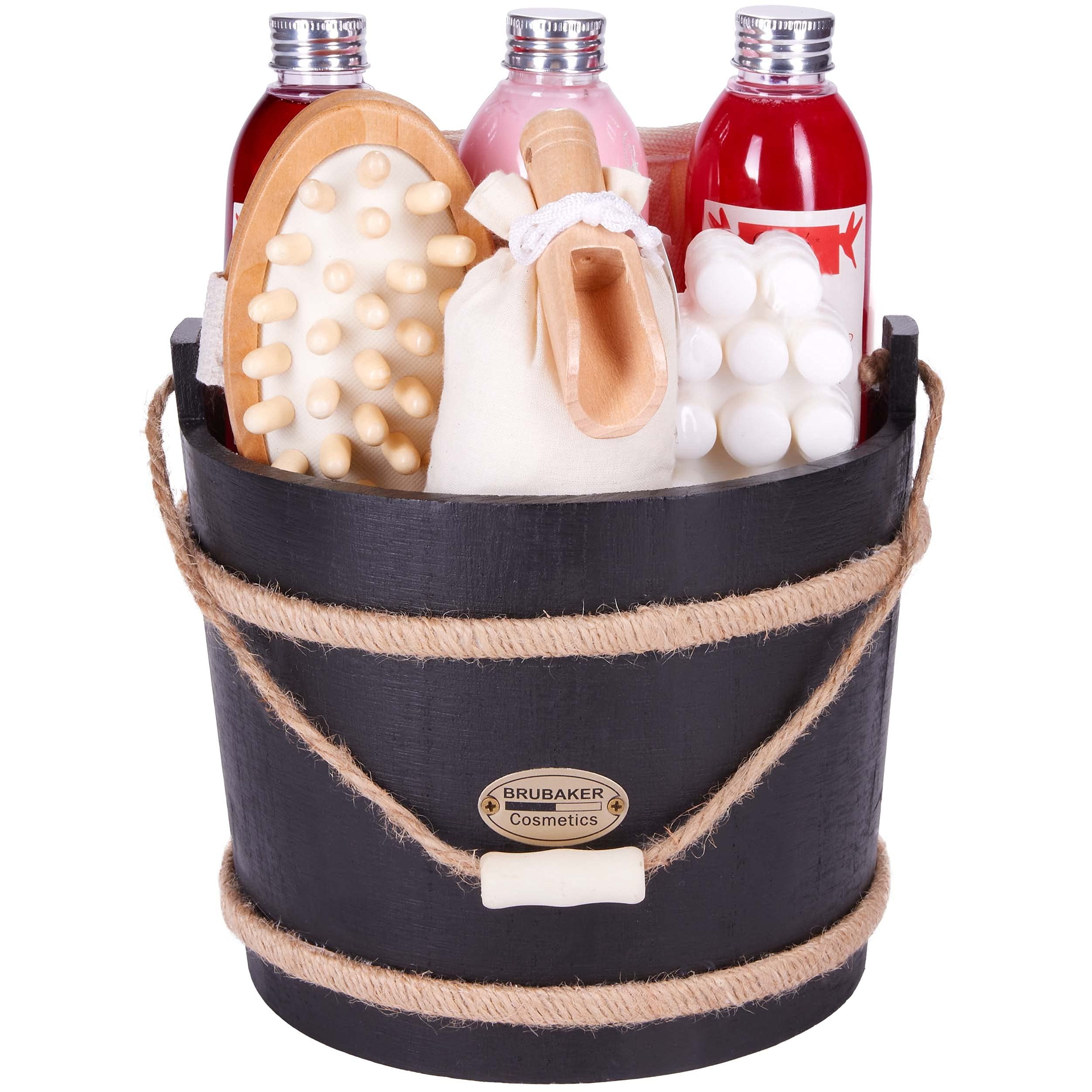 Image of Brubaker Cosmetics Wellness Bath Set - - 9pcs Gift Set With Care And Massage Accessories In A Decorative Bath Tub