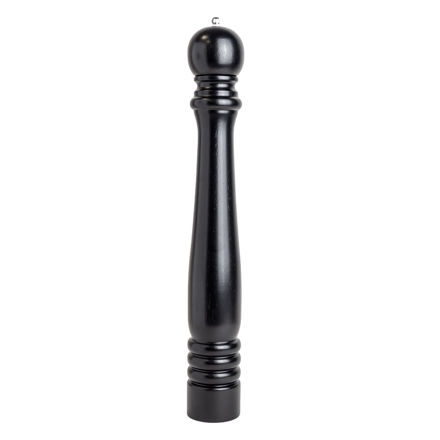 Image of Intirilife Pepper Mill With Ceramic Grinding Mechanism In Black Wood - 50 Cm Height - Classic Manual Mill For Pepper Coarse Salt
