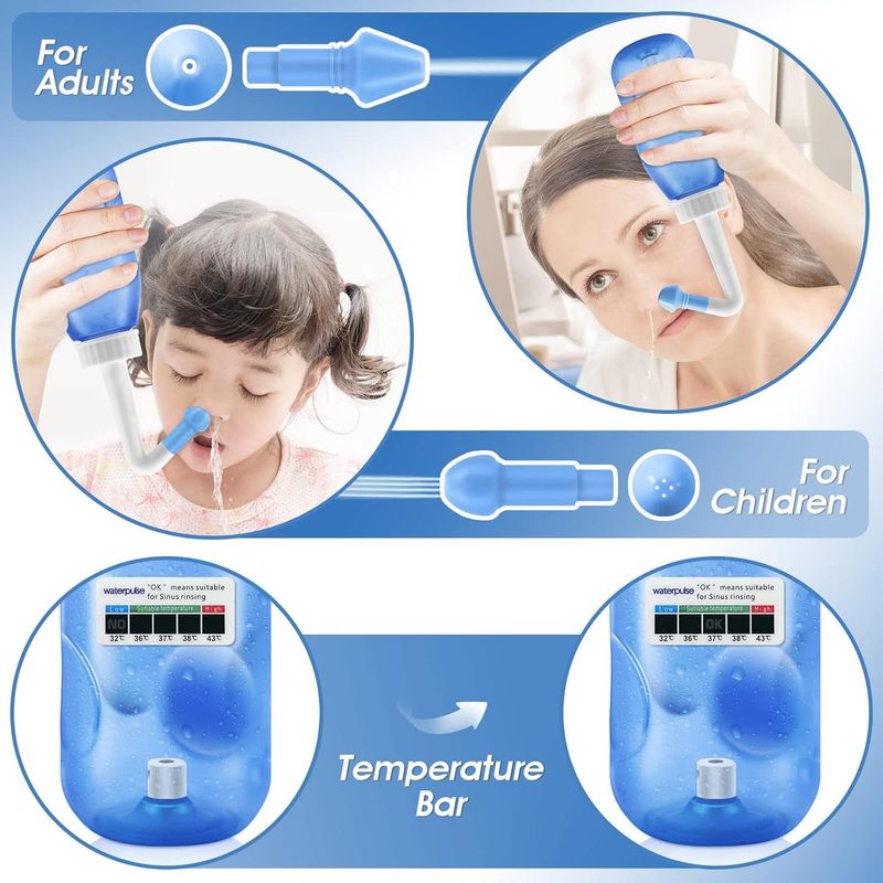 Set za ispiranje sinusa za odrasle i djecu, 300 ml, 30 pakiranja soli