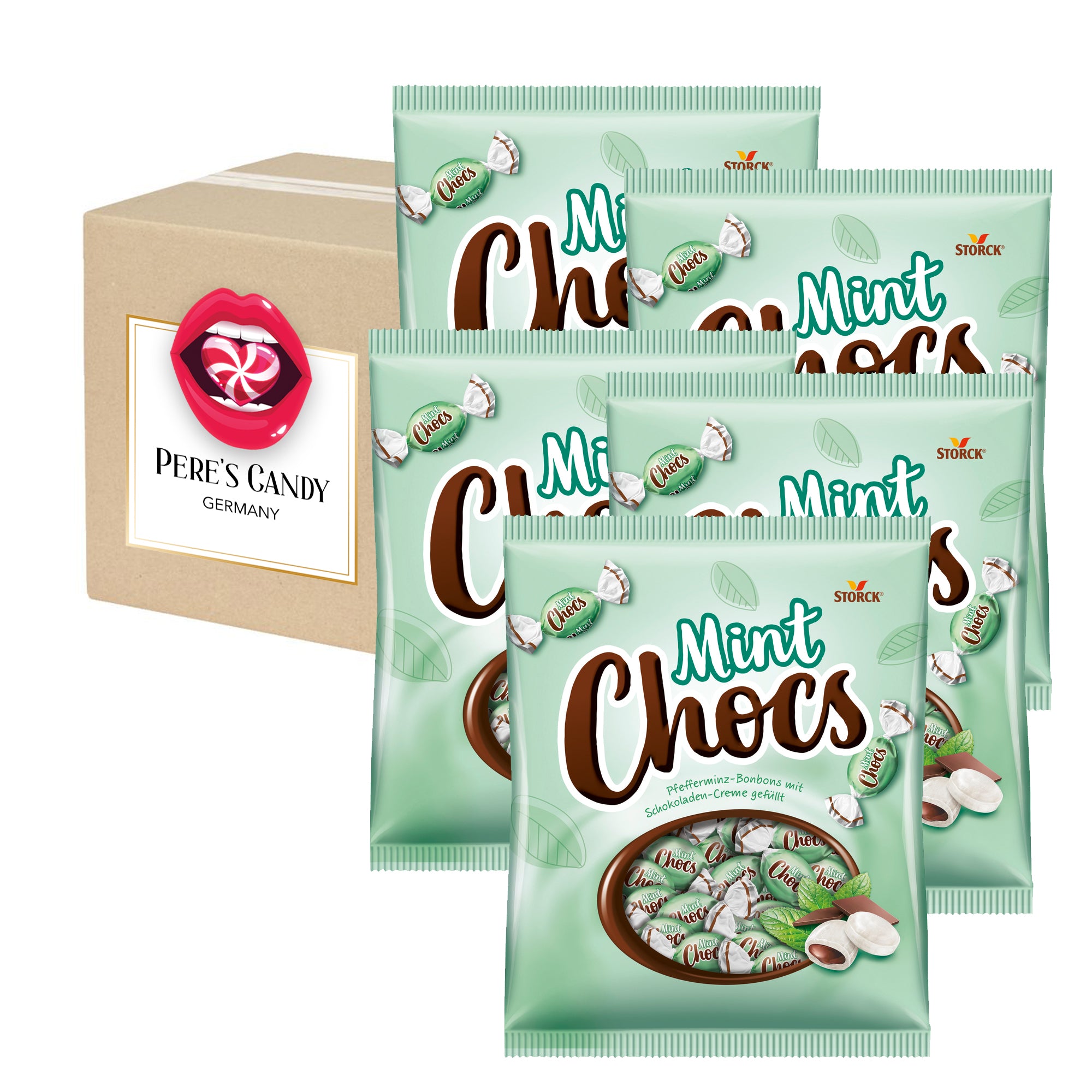 Storck Mint Chocs Lutschbonbons 5x425g