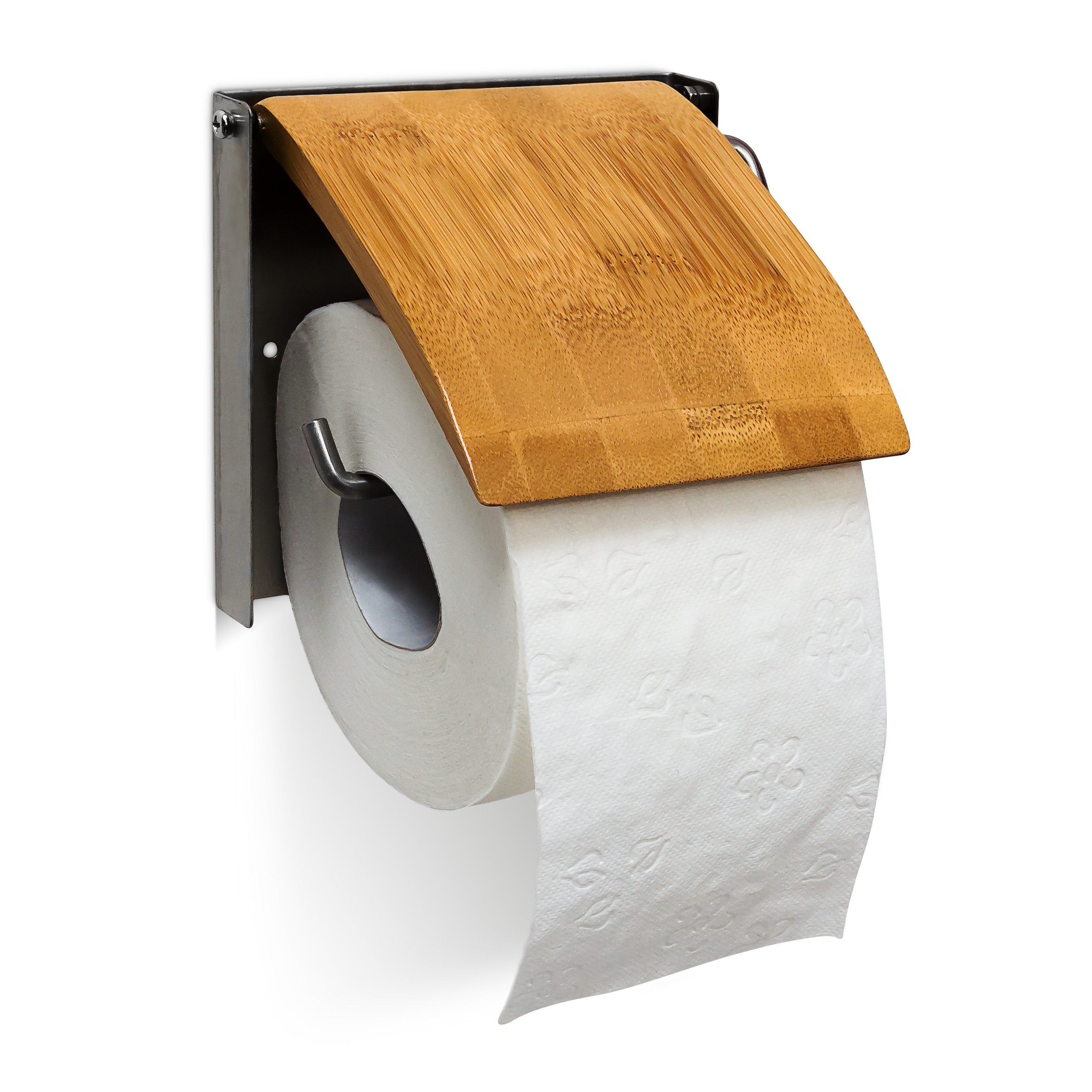 Bamboo Toilet Paper Holder In Natural