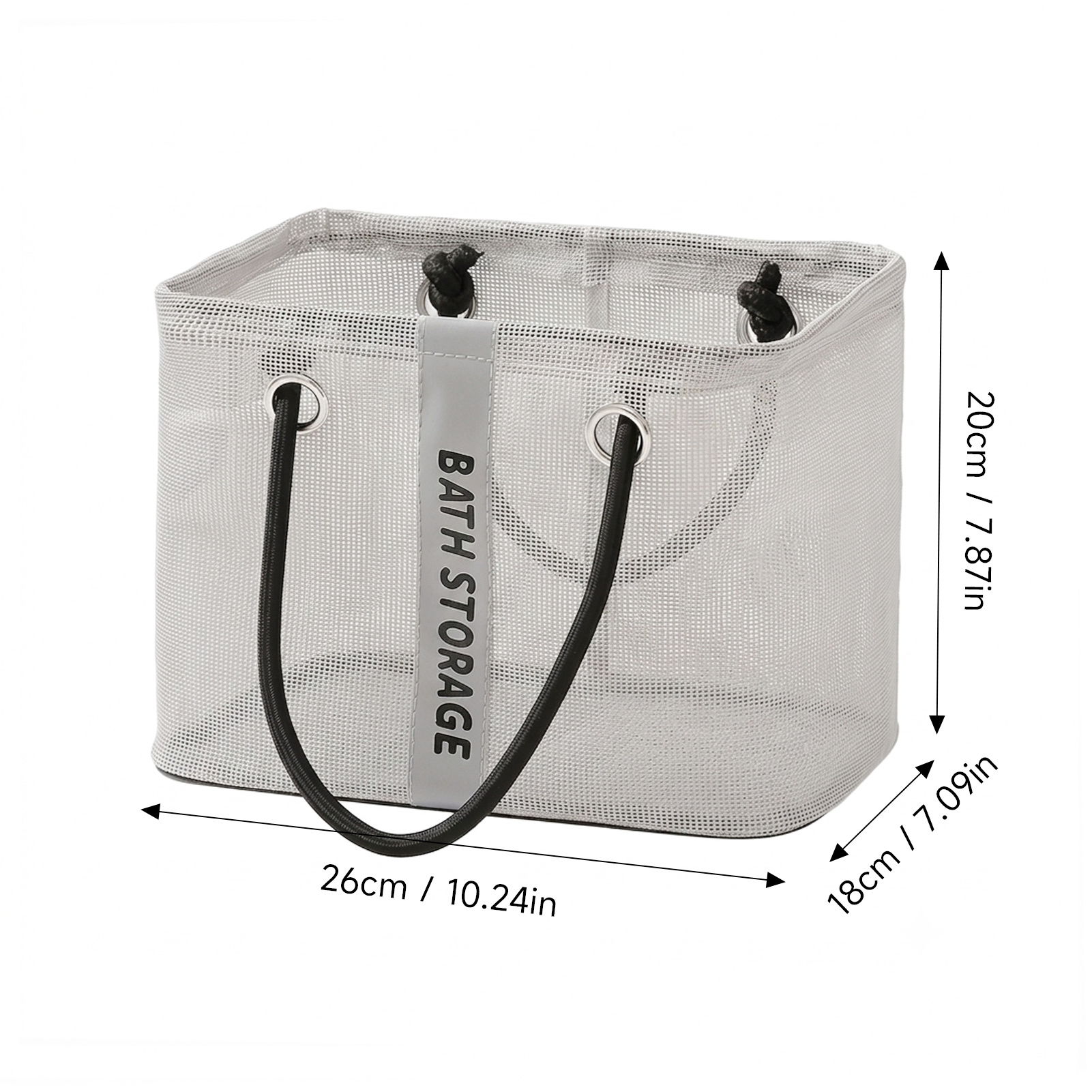 Portable Drainable Shower Basket, Mesh Shower Caddy Organizer