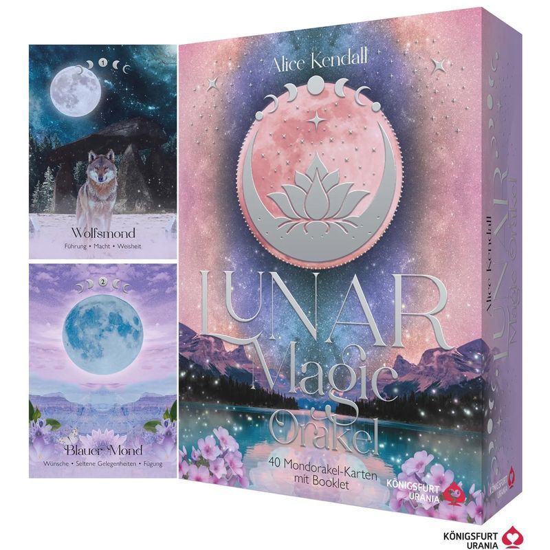 Image of Lunar Magic Oracle: 40 Moon Oracle Cards With Booklet (german And English) - Paperback - Alice Kendall - 160 Pages - German - 2025 - Königsfurt Urania - Ean 9783868268263
