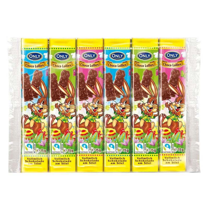 E-shop Only Vollmilch Schokolollies am Stiel 6x15g 90g