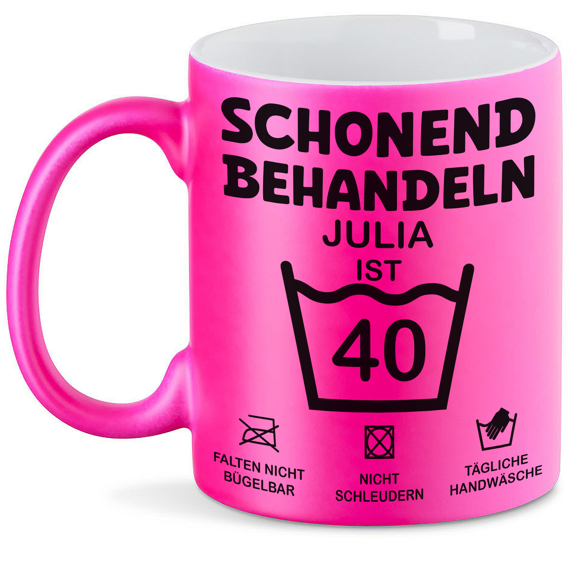 Personalized Mug 40th Birthday - Handle With Care, Piece Is 40 - 40th Birthday Funny Gift For Him Or Her