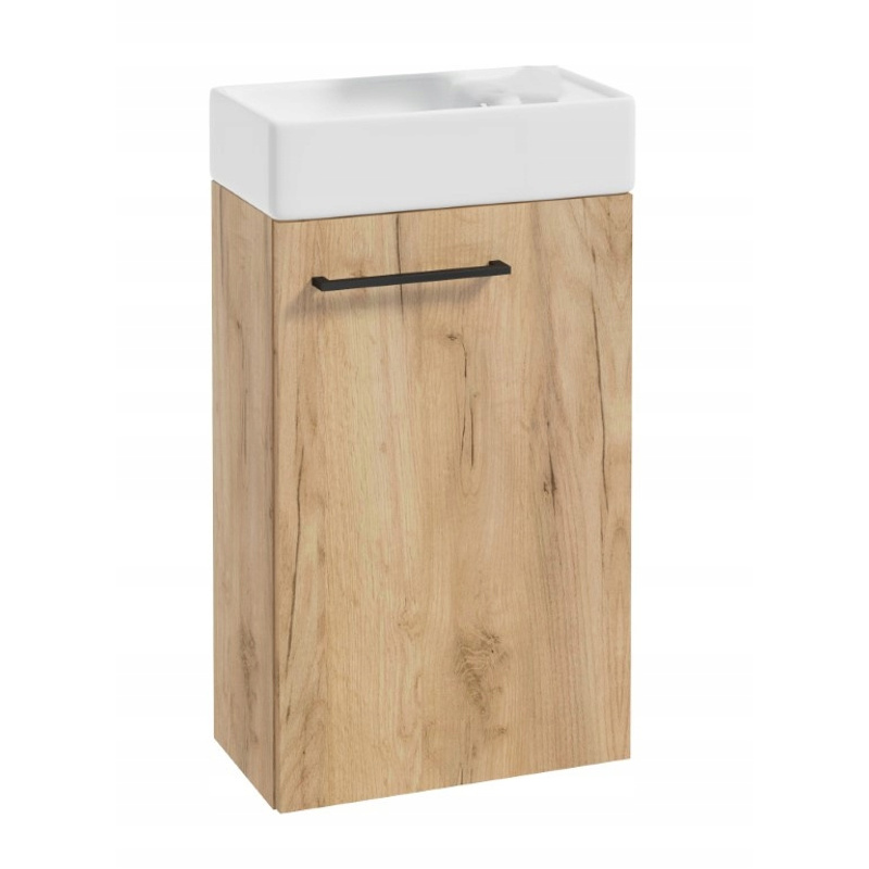 Bathroom Cabinet With Sink, Craft Oak, Hanging 60x40 Small