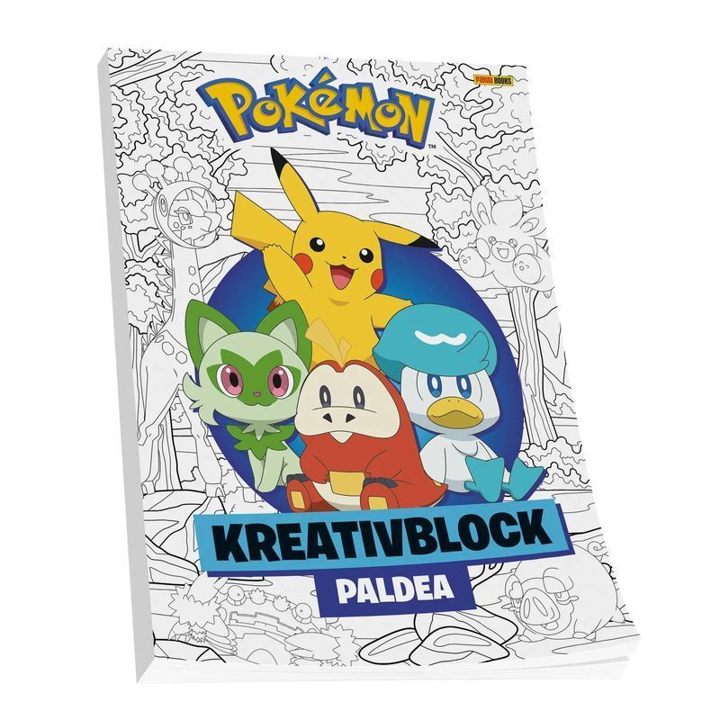 Pokémon: Creative Block Paldea - Malblock - Pokémon - Paperback - 96 Pages - German - 2024 - Panini Publishing Gmbh - Ean 9783833245299