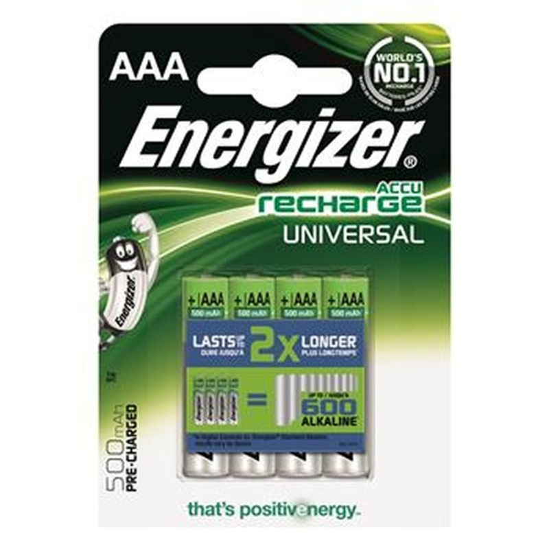 Piles rechargeables universelles Energizer 500 mAh AAA HR03 4 unités - Image 4