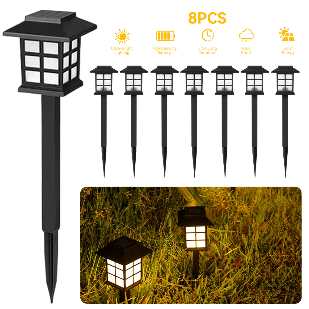 8/4pack Solar Lights Outdoor Garden, Auto Solar Pathway Lights For Garden, Ip44 Landscape, Path, Yard, Patio, Driveway, Walkway Decor