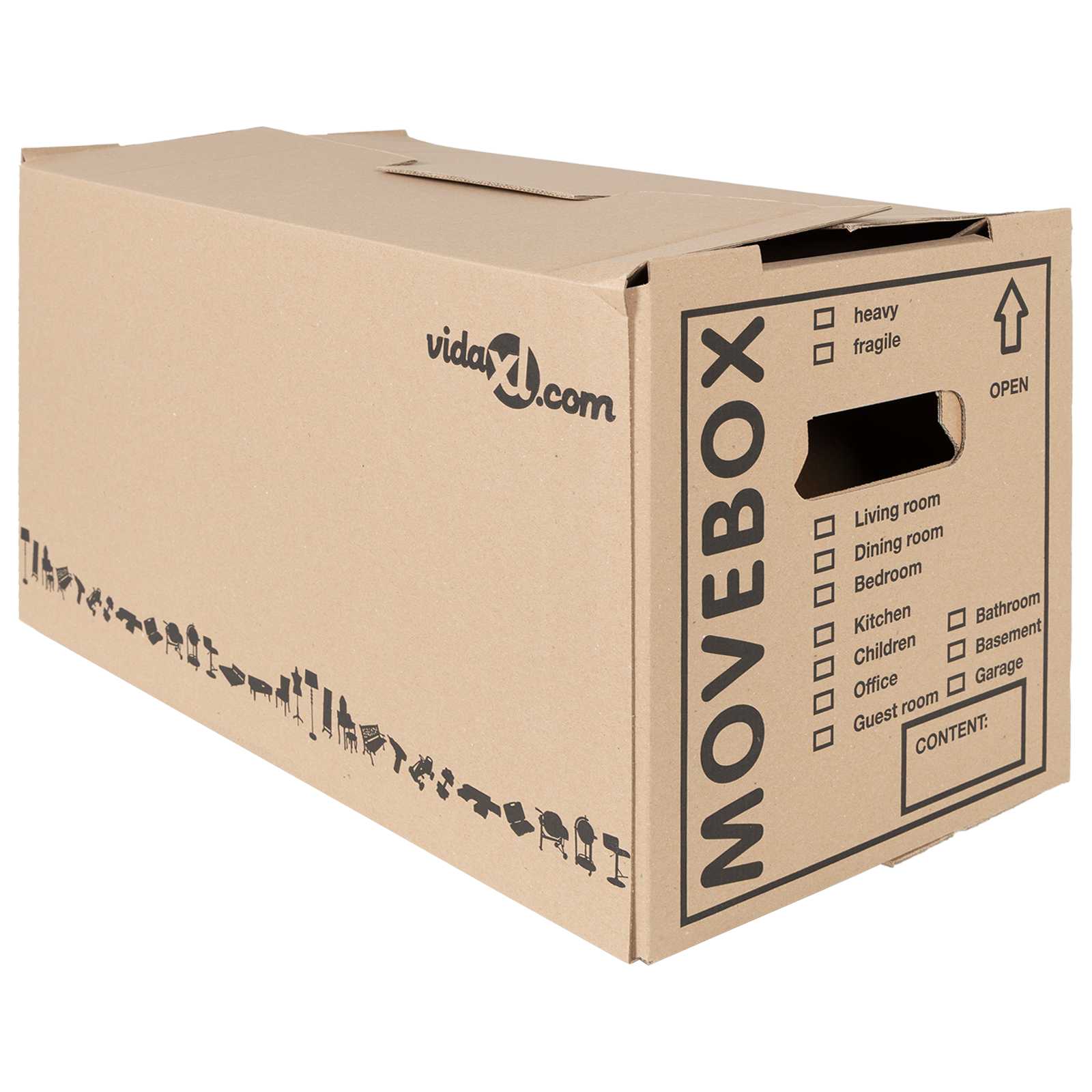 With Storage, 20-pack, Natural, 59 X X Cm, Cardboard, Living Room, Rectangular, Box, Sturdy Container, Practical Organization, Minimalist Solution