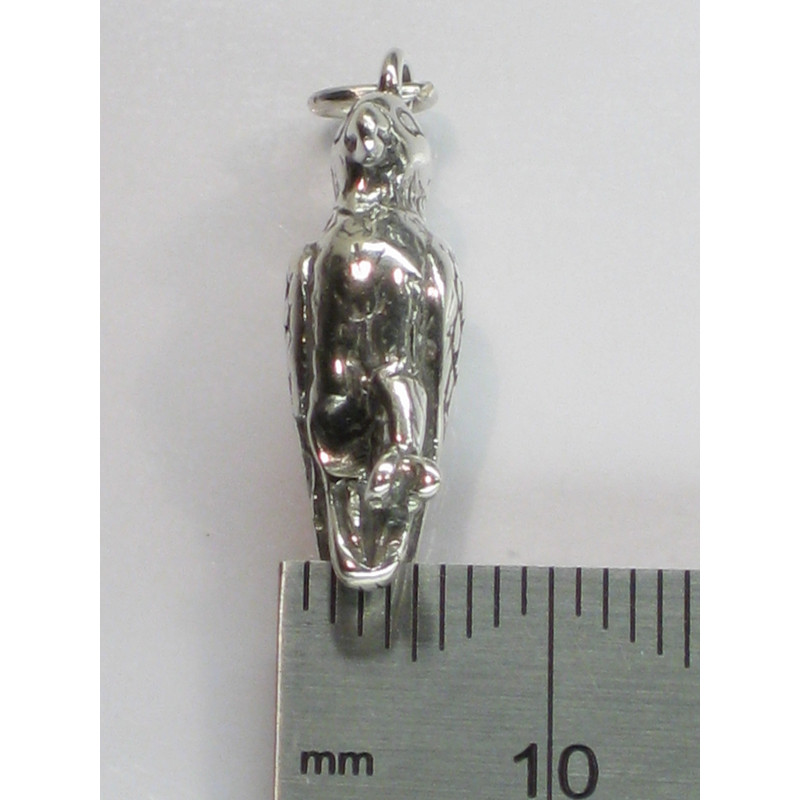 Sterling Silver Cockatiel Bird Charm, Pet Lover Gift