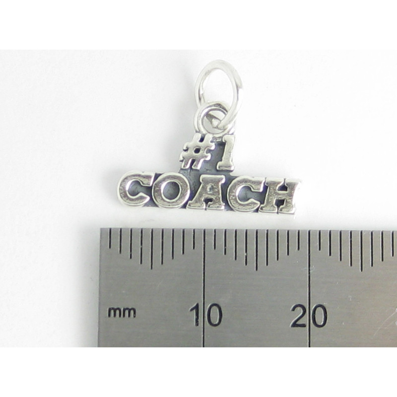 Number One Coach .925 Sterling Silver Charm