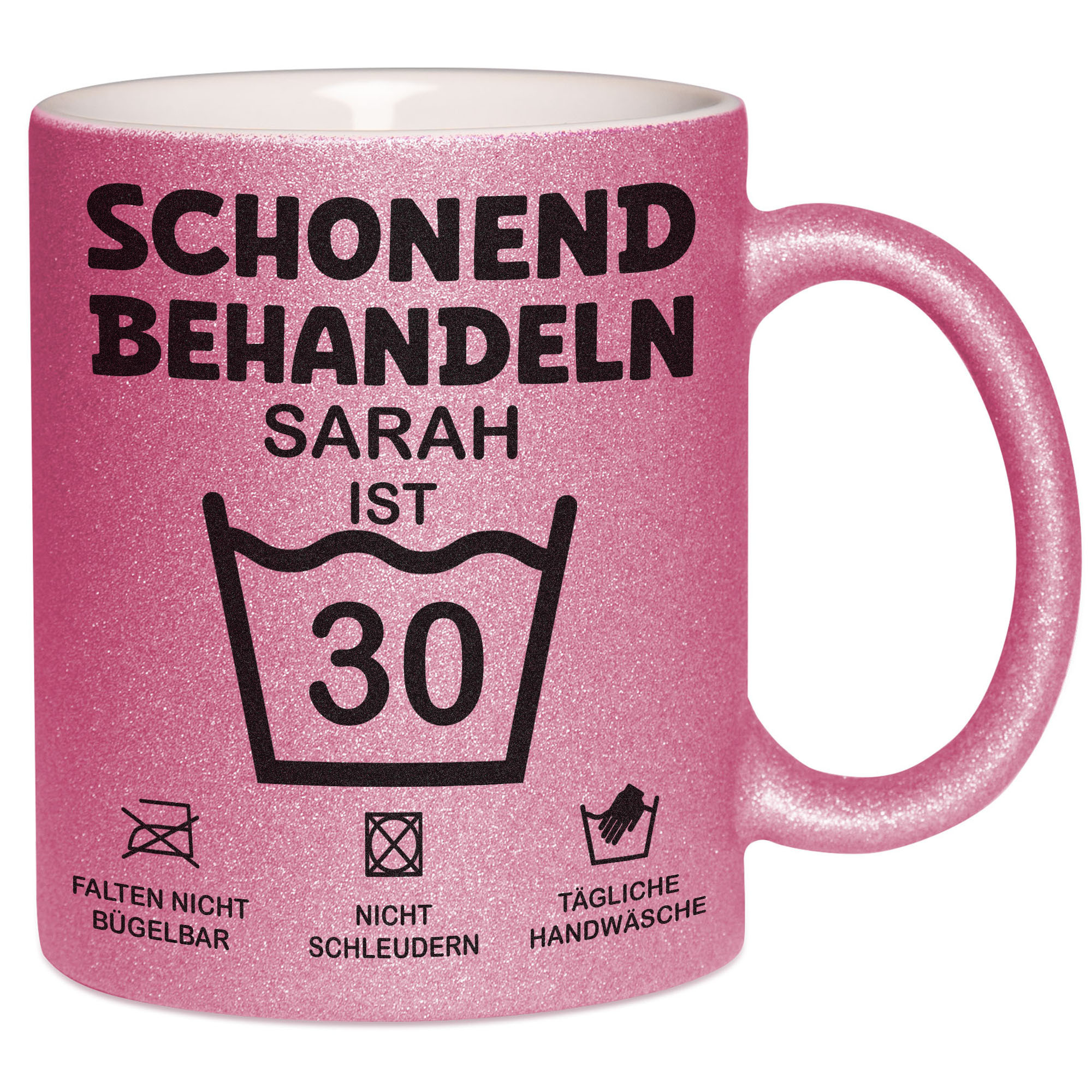 Image of Personalized Mug 30th Birthday - Handle With Care, Piece Is 30 - 30th Birthday Funny Gift For Him Or Her