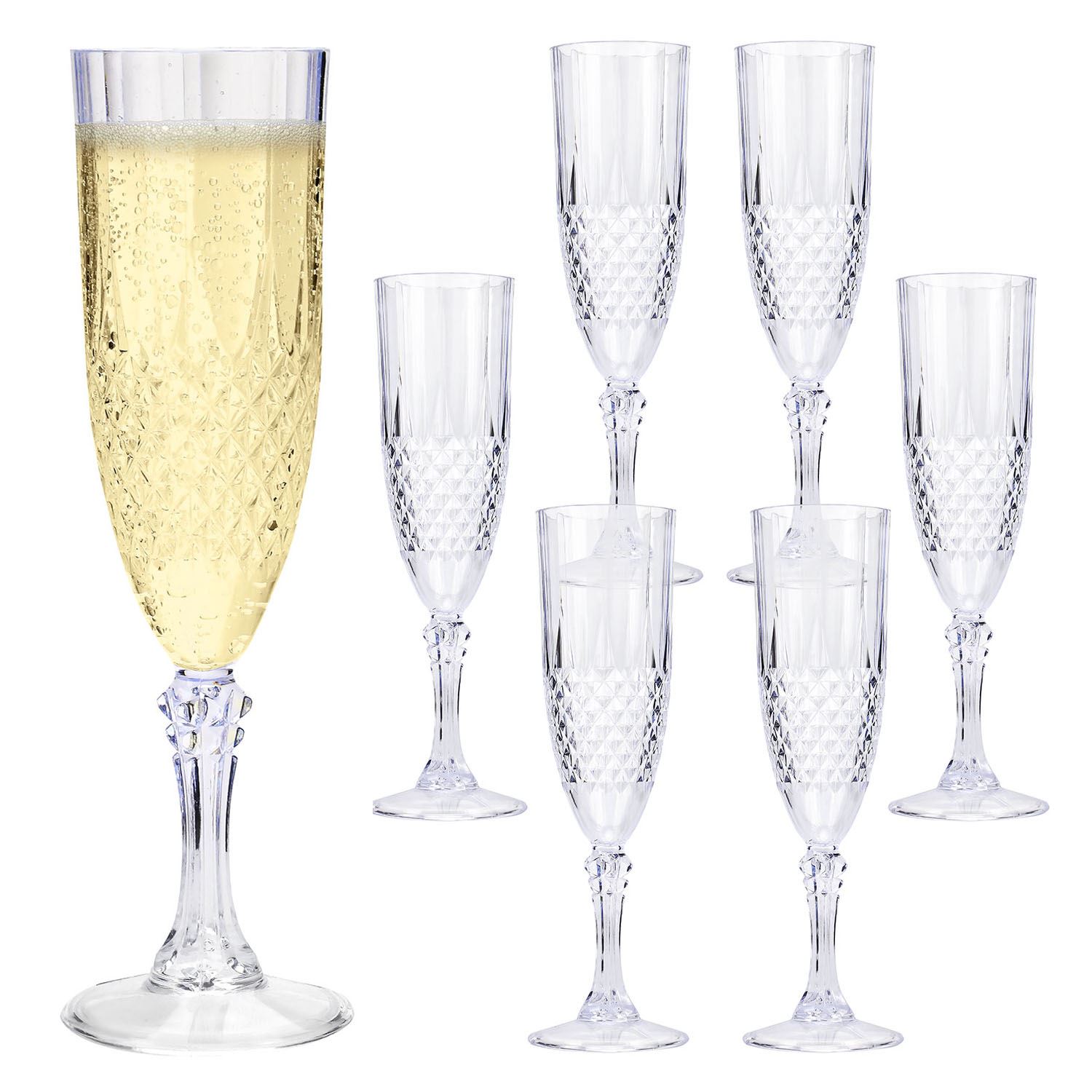 TEMU 24 Pack Effect Reusable Plastic Glasses For Parties, Weddings, , Durable And Elegant Drinkware, Perfect For Indoor And Outdoor Use, Ideal For