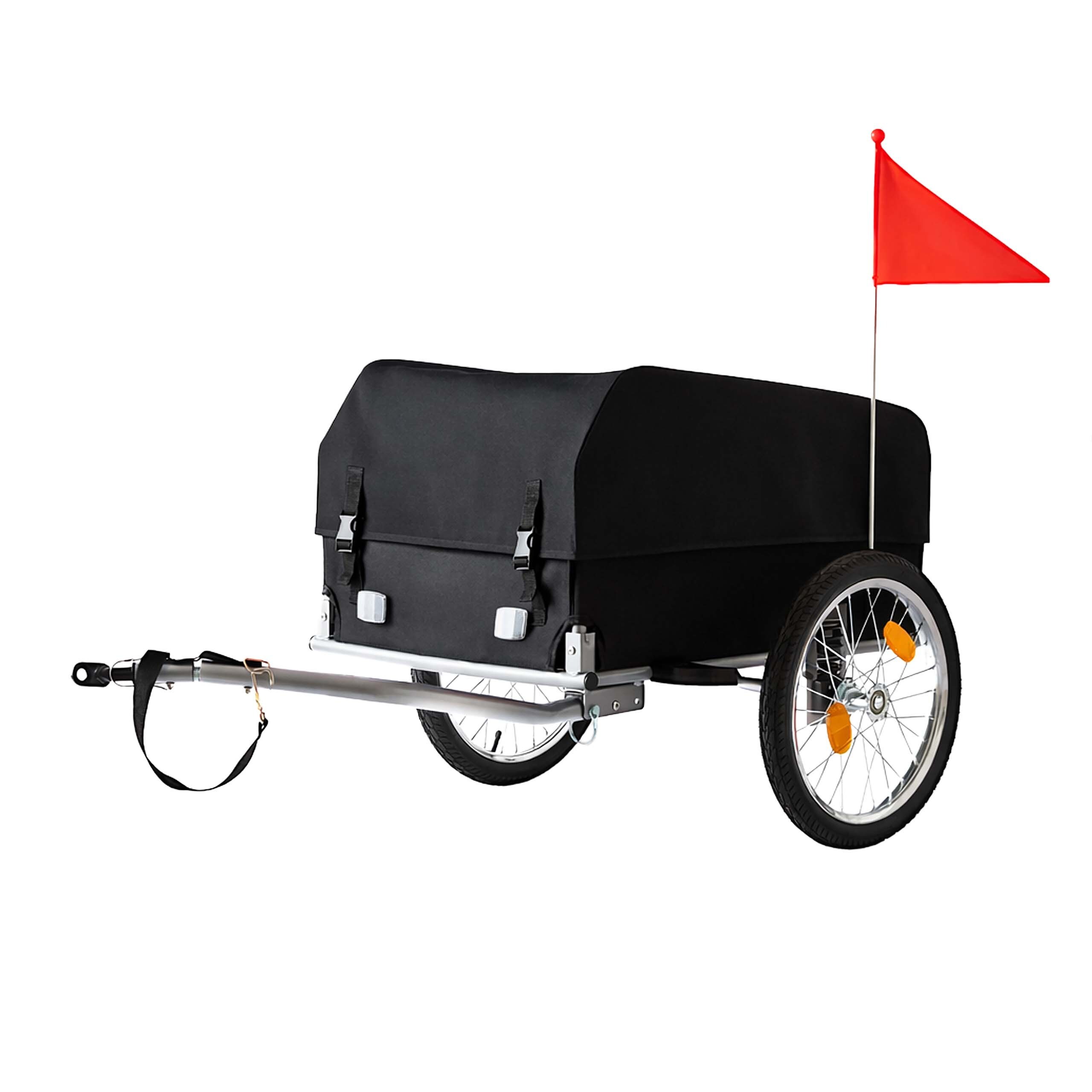 Image of Bicycle Trailer In Black - (w)124 X (h)59 X (d)69 Cm