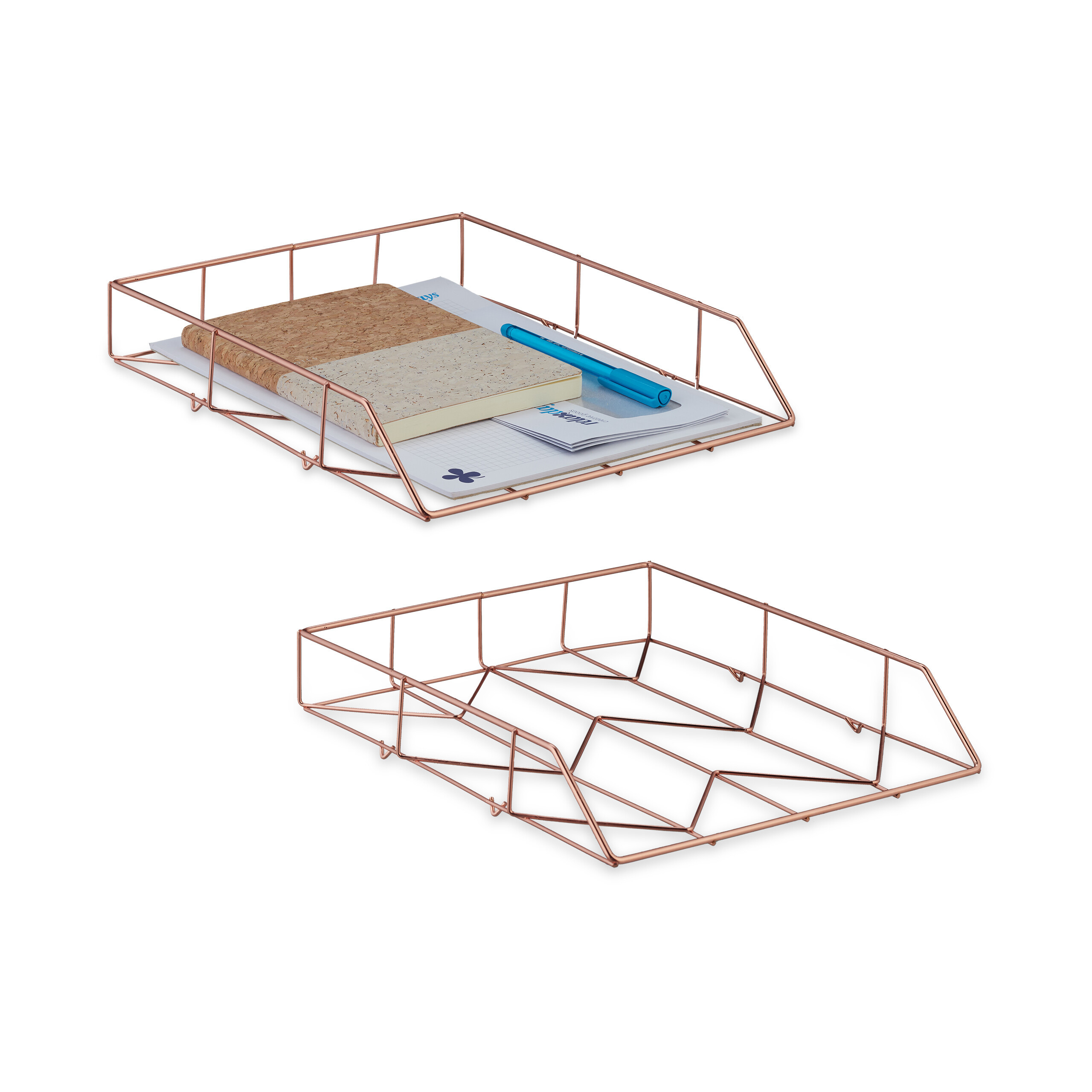2 X Rose Gold Letter Holders