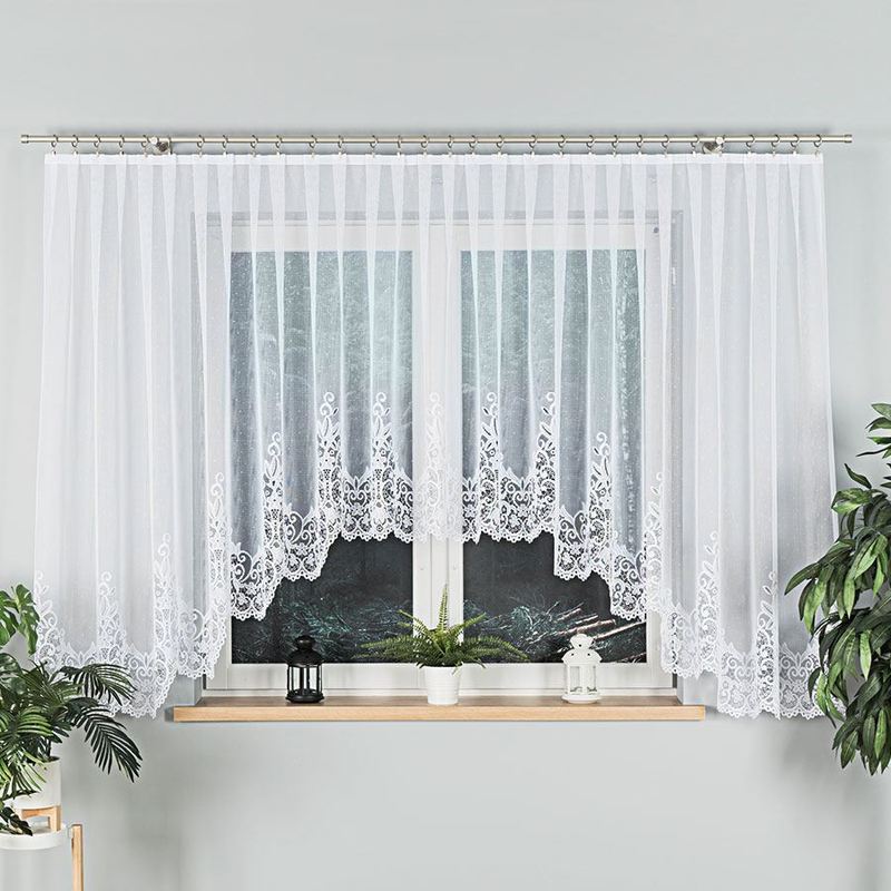 Image of - Jacquard Blind With Bottom Hem - 530x160 Cm - White