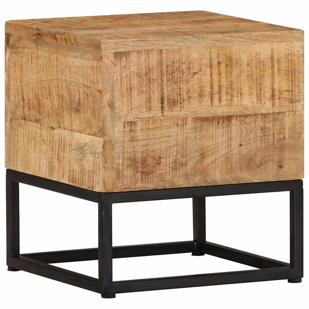 Vidaxl Rough Mango Wood Side Table Industrial Style Sofa Table Night Table Table Living Room Table Coffee Table Tea Table Sofa Table 30x30x33cm