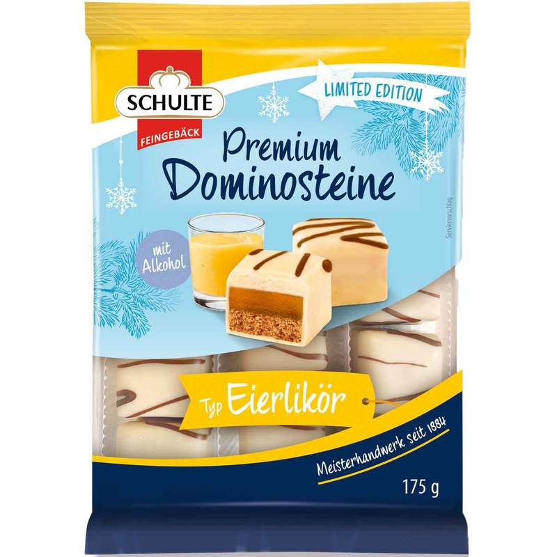 Image of Schulte Premium Domino Stones Eggnog Flavor White Chocolate 175g