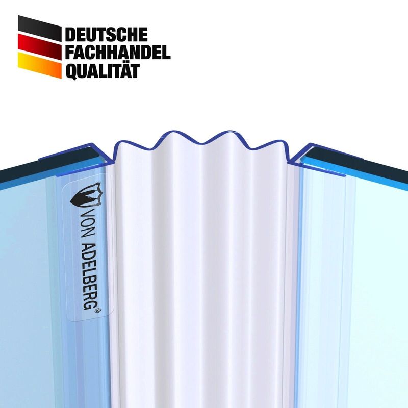 Shower Water Deflector Replacement Seal Va006m - Length: 200 Cm - For Glass Thickness: 6 To 8 Mm