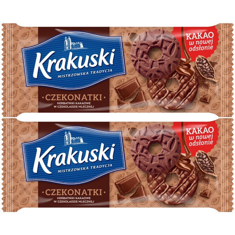 Krakuski Chocolate Fingers In Milk Chocolate 165g X 2pcs