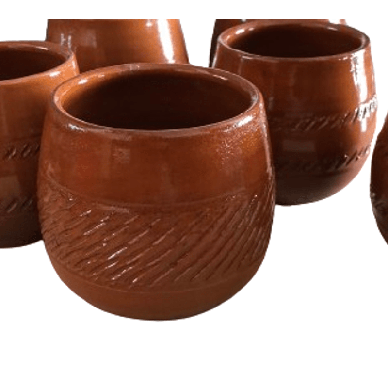 TEMU Set 6 pezzi bicchieri bombati smaltati cm.8