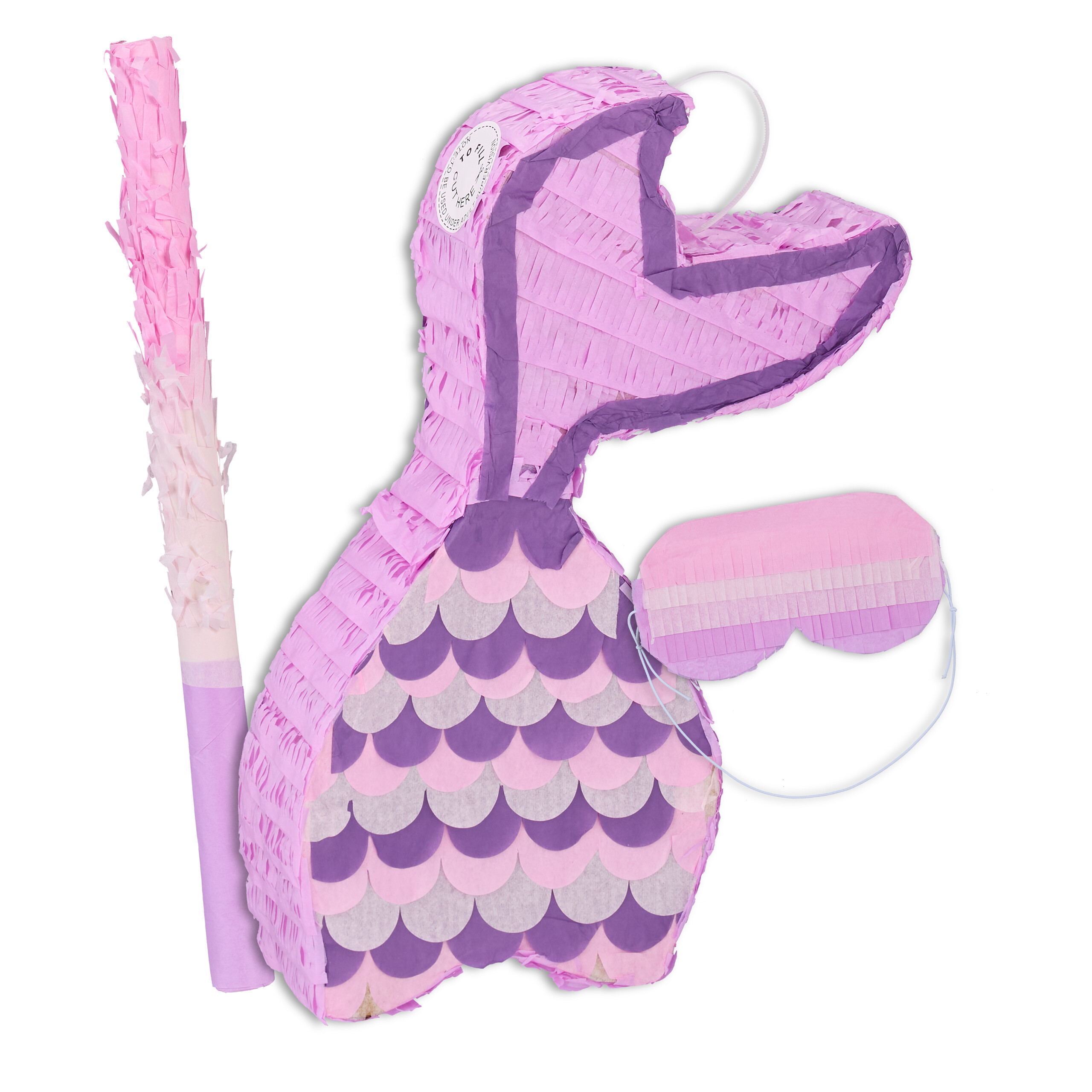 E-shop 3-tlg. Pinata Set "Meerjungfrau" in Lila/ Rosa