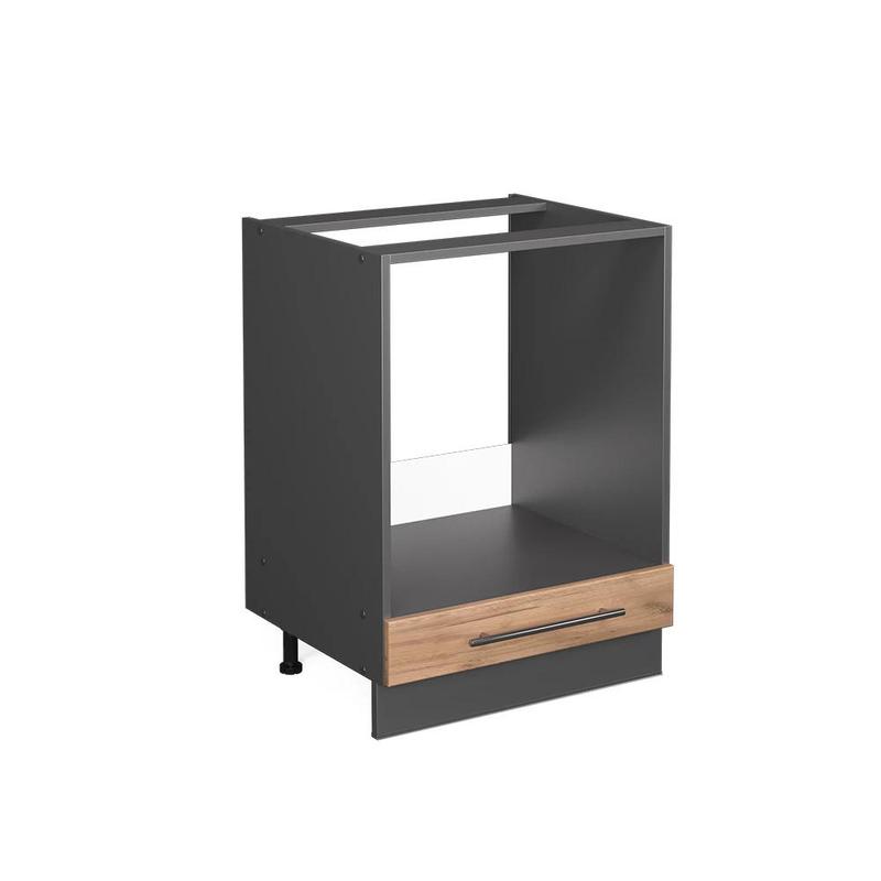 Image of Base Cabinet Fame-line Oak 60 Cm Without Worktop For The Built-in Cooker Cooker Cabinet The Kitchen Furniture Chipboard, 16 Mm Kitchen