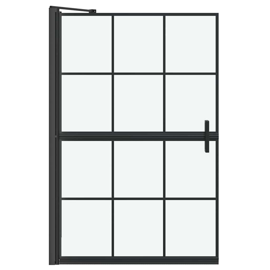 Mayfair Bath Shower Screen Black and Transparent