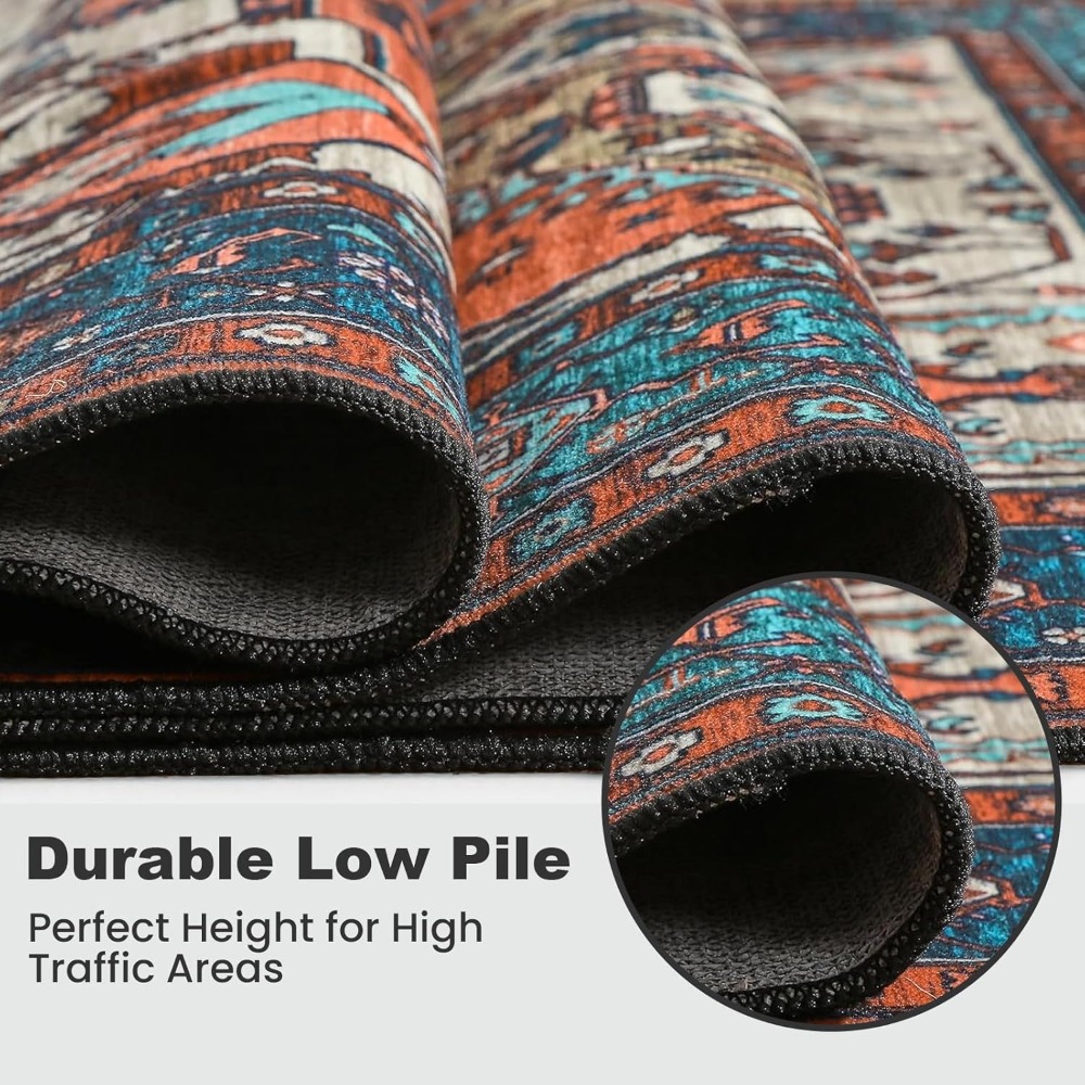 vintage carpet with anti slip backing suitable for use in living rooms bedrooms and dining rooms pet friendly carpet enriching home decor details 3