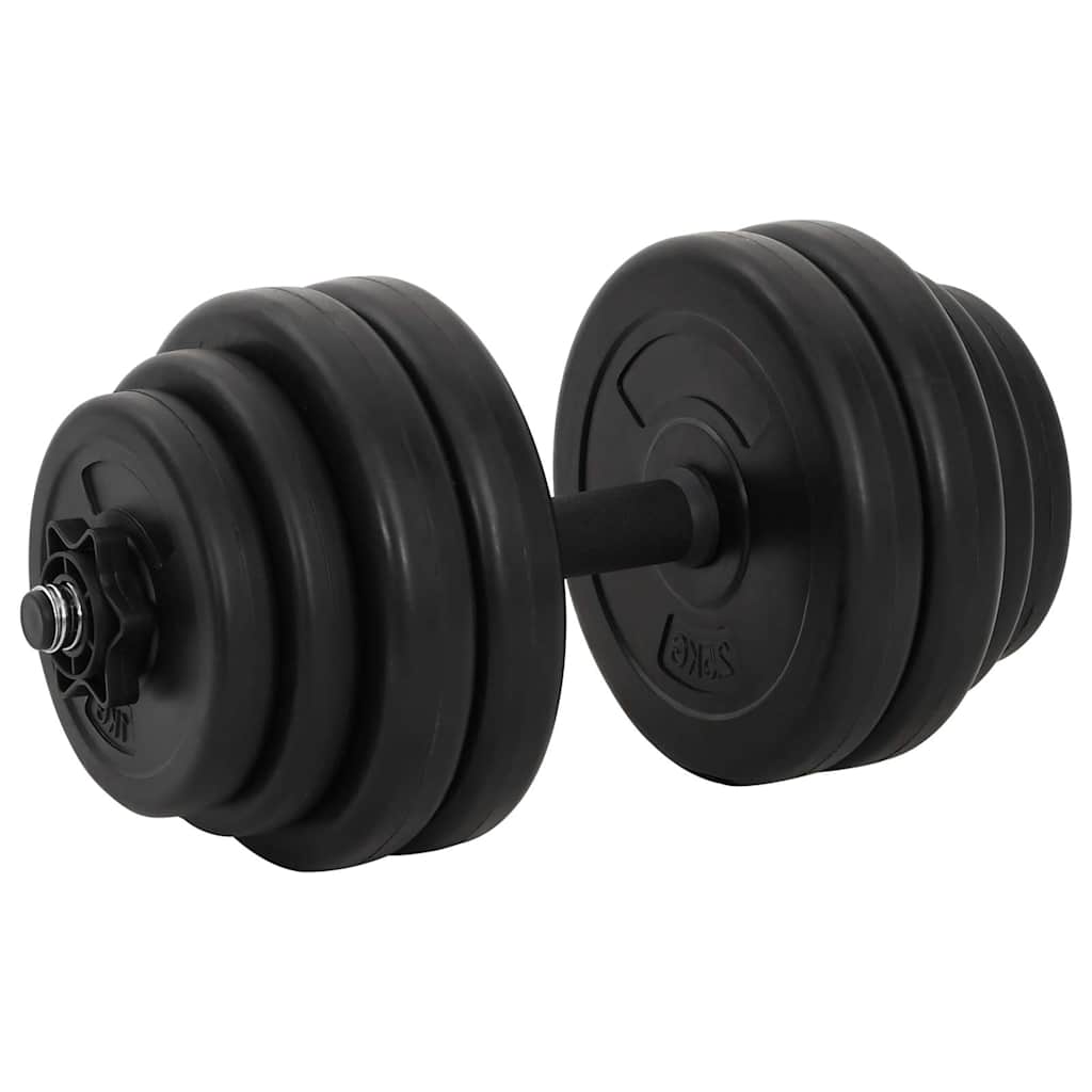 15kg Dumbbell With Weight Plates - Strength Training Bodybuilding Weights - Sturdy Metal Tubes
