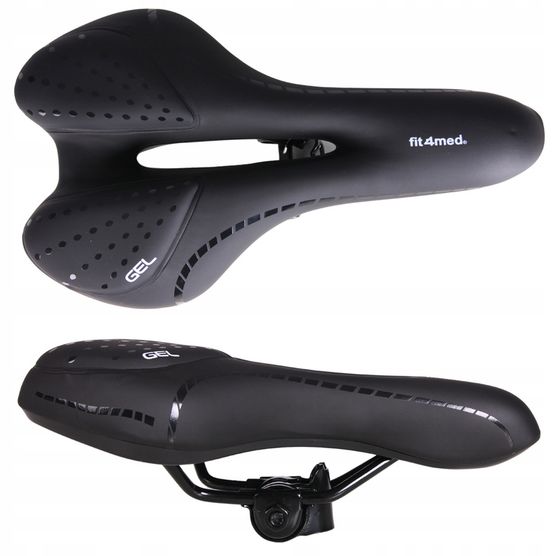 TEMU Selle de vélo en gel FM-1370 – une selle de sport Airflow confortable, douce et imperméable pour VTT, trekking, route, gravel, ville et autres