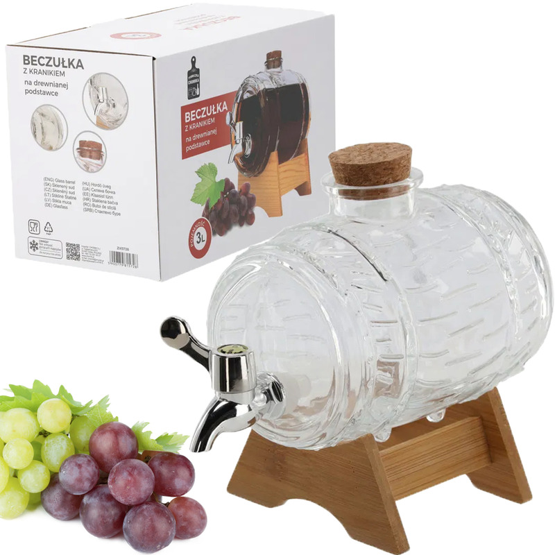 TEMU Jug 1l With Wooden Base For Juice Beverages