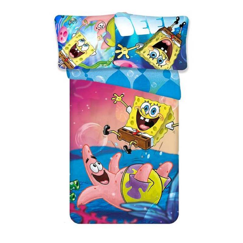 Spongebob Change Bedding Set 2pcs. 135 X 200 Cm 80 X 80cm